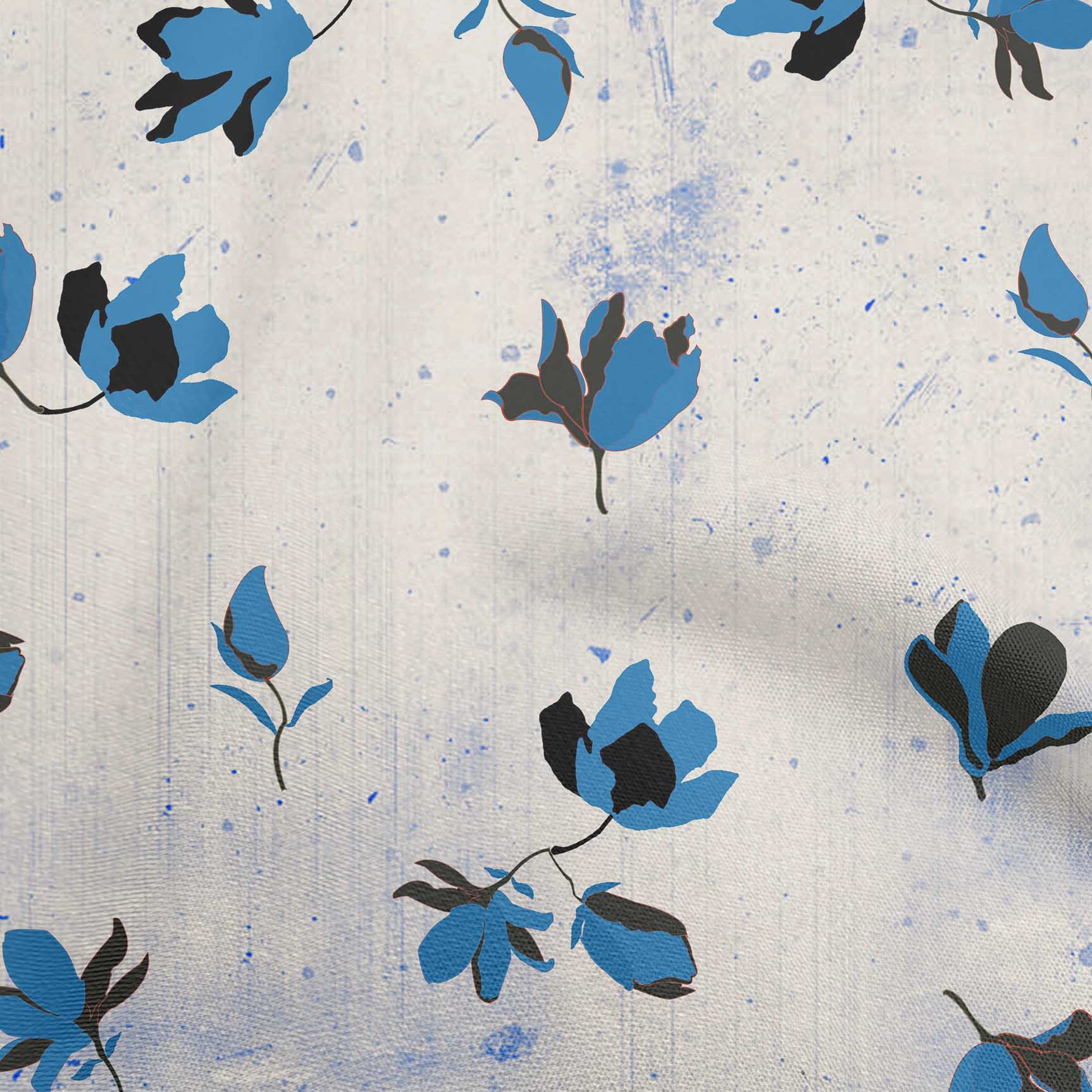 

OneOone Cotton Flex Оливково-зелена тканина Текстура та квітковий матеріал сукні Тканина з принтом Тканина у дворі 40 дюймів 42 Inch Wide - Viscose Chiffon середній синього кольору