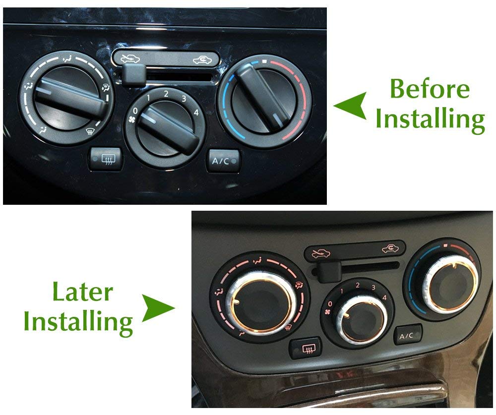 Bestmaple Nissan NV200 Vanette Air Conditioning Dial Genuine Compatible Aluminum Dial Ring