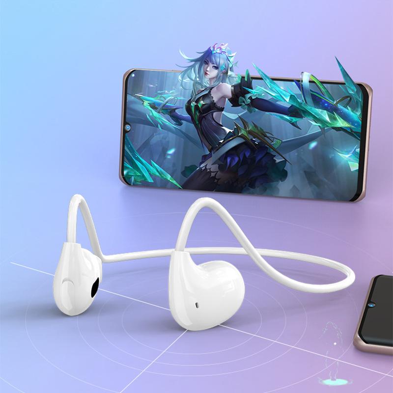 Neckband Air Bone Conduction Headphones Wireless Bluetooth Headset With Mic Sports Running Non-Ear-Wearing For Xiaomi Iphone 15