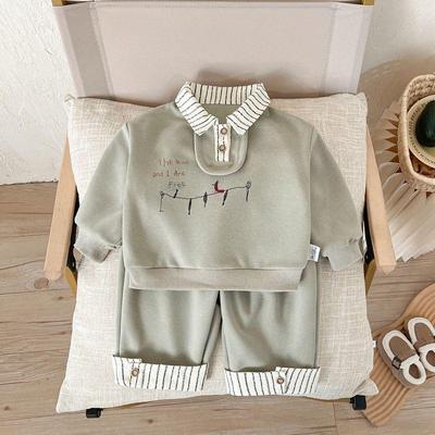 Ensemble deux pièces à manches longues pour bébé garçon - Mignon et élégant pour les sorties
