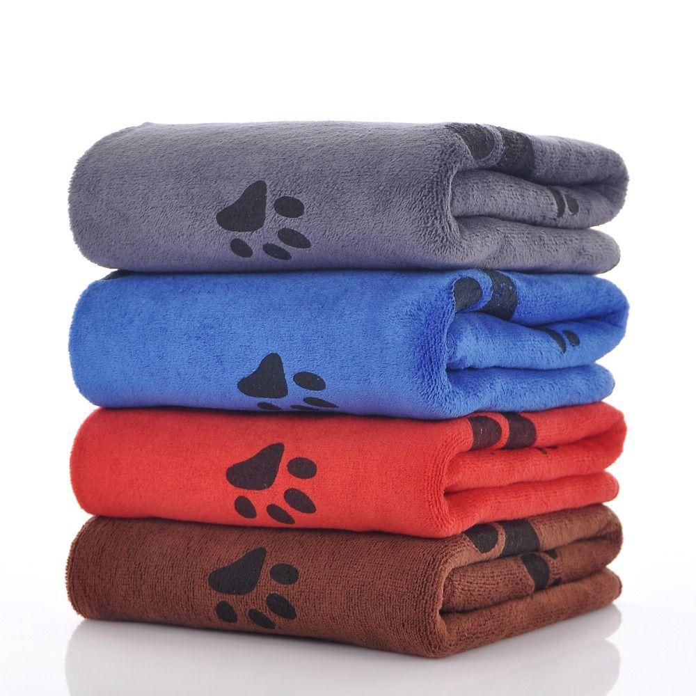 Absorbent Microfiber Dog Towel Polyester Fiber Absorbent Pet Towel Car Wiping Cloth Dog Grooming