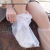 YOUAO Thickened White High-Top Disposable Rain Shoe Covers