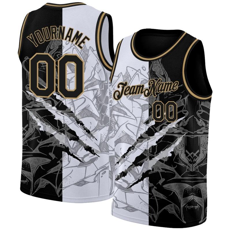 Canottiere Color Block con Nome e Numeri Personalizzati per Uomo, Maglie da Basket, T-shirt Stampate in 3D, Canottiere Sportive Estive Larghe con Scollo a O