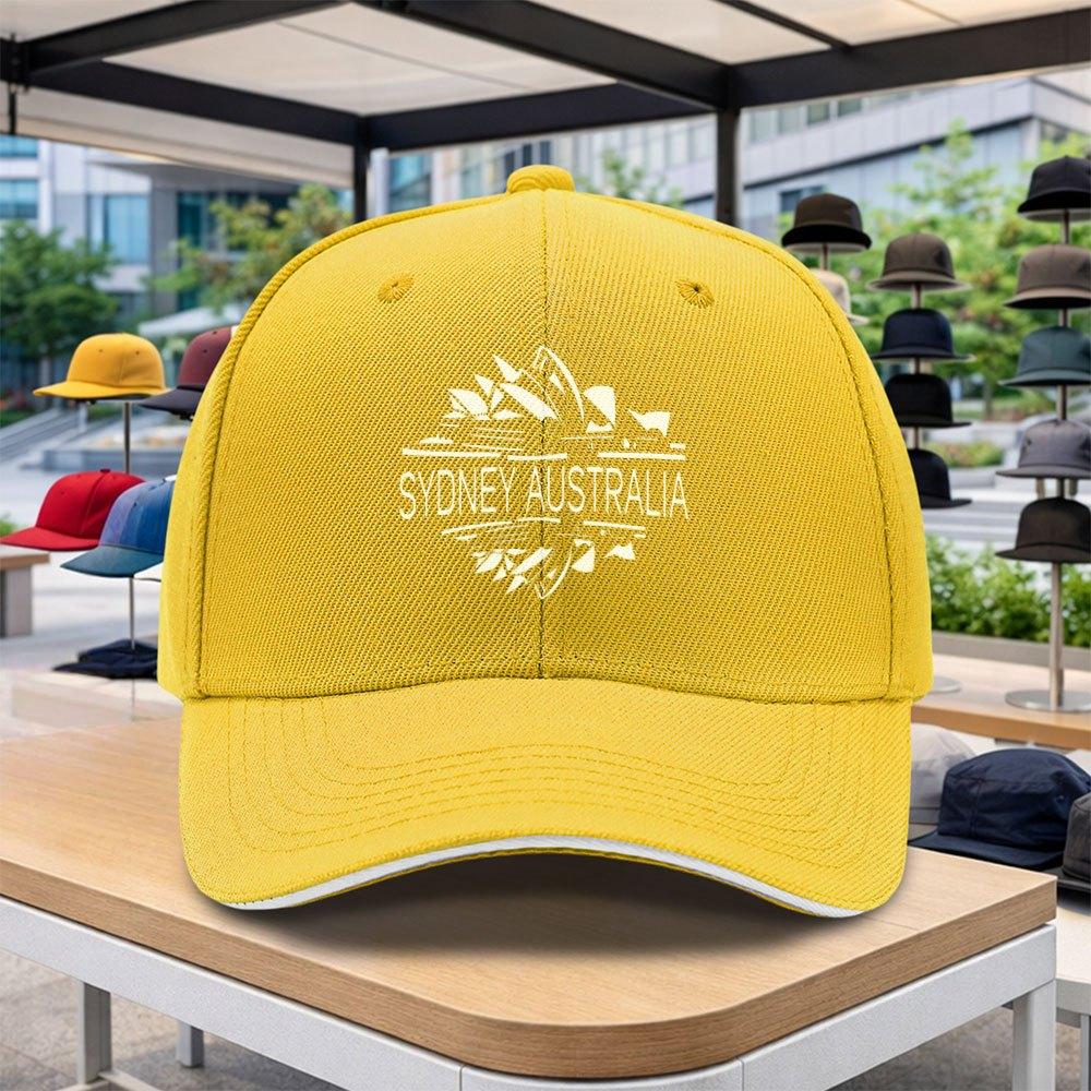 Sydney Opera House Adjustable Baseball Cap Trendy Printed Duckbill Cap for Outdoor Camping Golf Street Dance