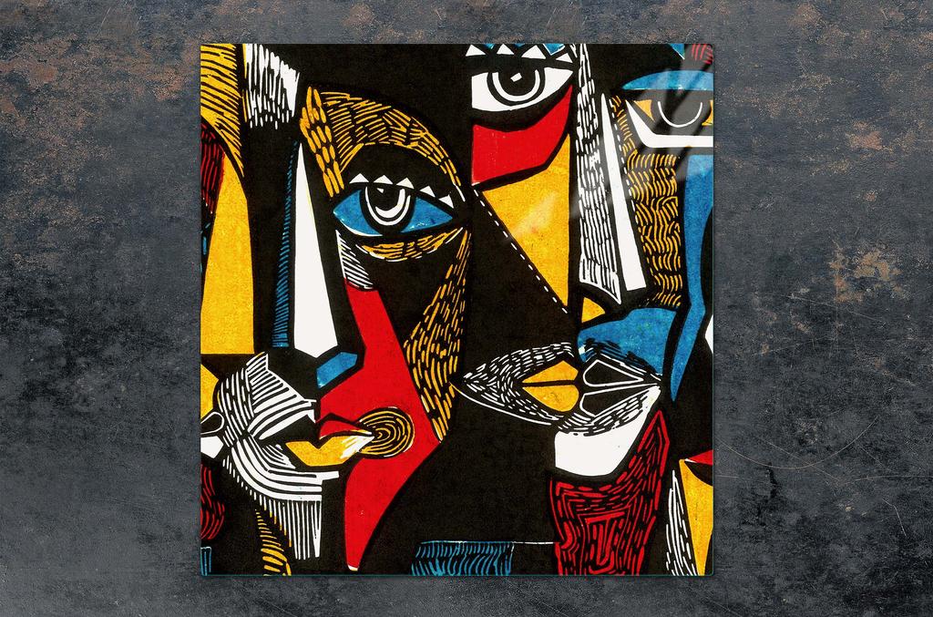 SZKLANA PŁYTA OCHRONNA NA KUCHENKĘ 50x52 POP ART.