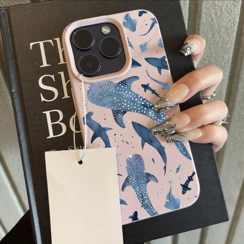 

Blue Watercolor Shark Ocean Pattern Phone Case for Samsung S25 S24 S23 S22 S21 S20 Note20 FE Ultra Plus 5G Soft TPU Back Cover Note 20 Ultra