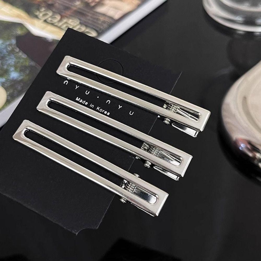 3pcs/set Hollow Hairpin Silver Duckbill Clip Fashion Hair Clips  Hair Accessoires