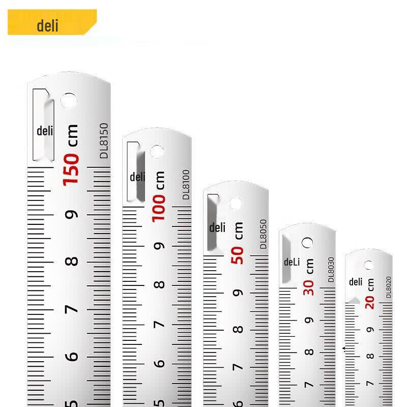Deli 1500mm Stainless Steel Ruler