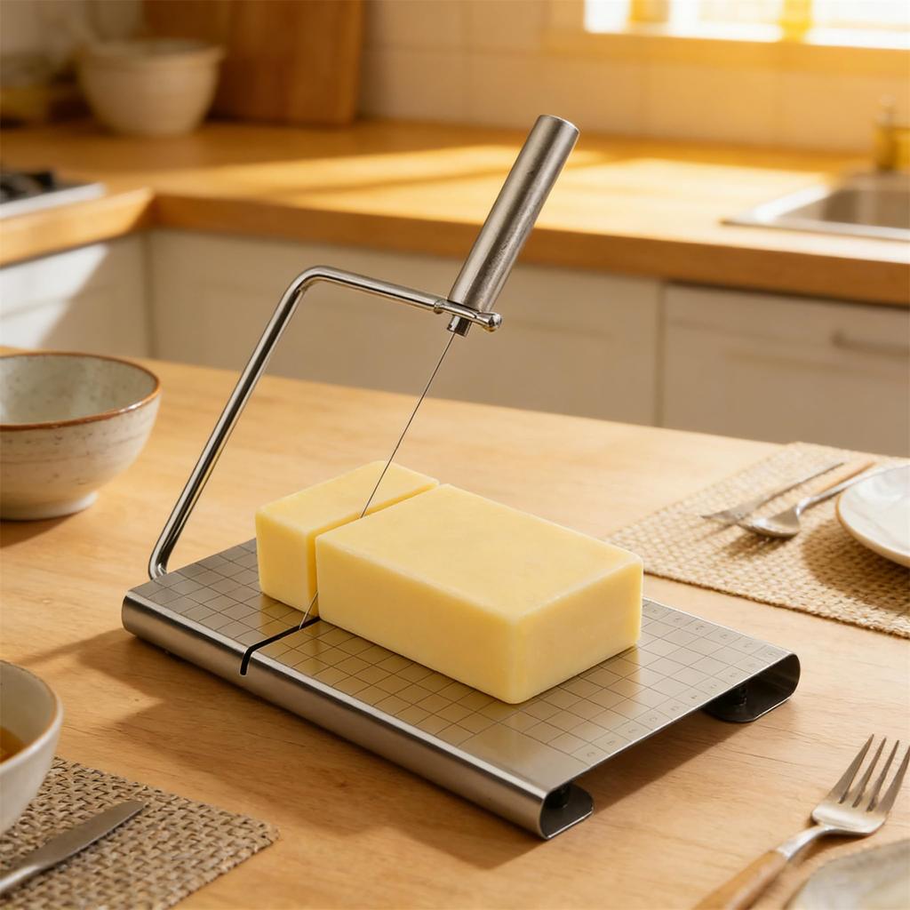 Stainless Steel Soap Cutter With Scale,Adjustable Soap Making Tools For Making Candles Trimming Cheese DIY Cutting Making Tool
