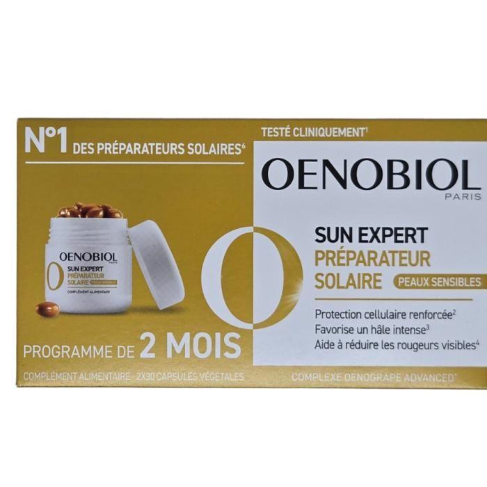 Oenobiol Sun Expert Sonnenschutz-Vorbereiter für empfindliche Haut – 2er-Packung x 30 Kapseln