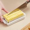 Butter Dish with Lid for Countertop Plastic Butter Keeper and Cutting Slot for Dividing and Storing