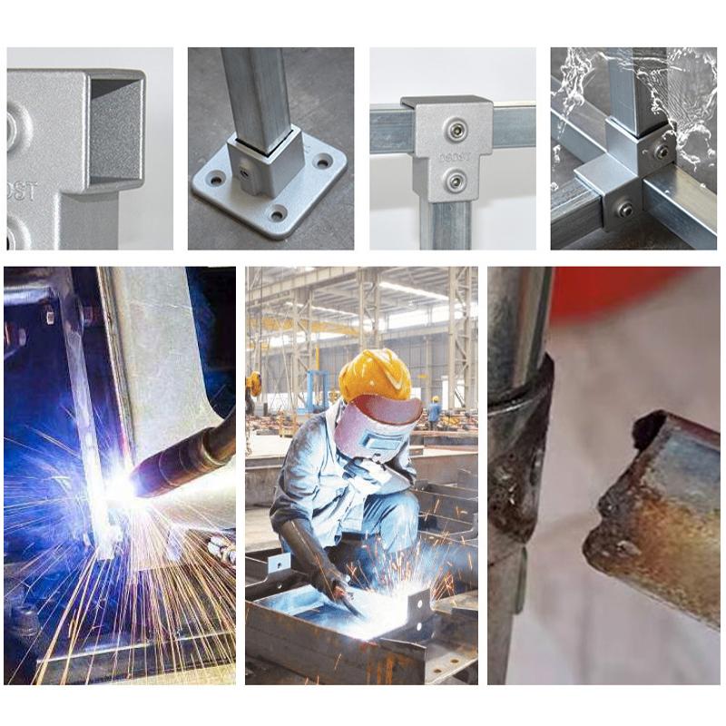 20x20mm Čtvercová trubka Třícestný 25x25mm 30x30mm Hliníková slitina Koleno Spojka Příslušenství Pevný spoj trubky