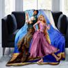 1 st, Tangled Rapunzel & Flynn Rider Plaid Woondecoratie, Bankhoes, Buitenkleed, Cadeau voor Vrienden, Flanellen Deken, Geschikt voor