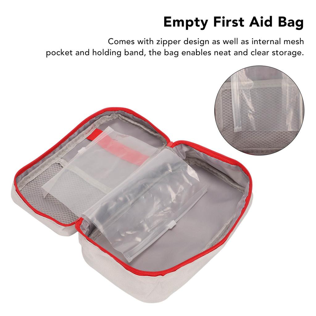 Empty First Aid Bag Waterproof Large Capacity Emergency Medicine Pouch for Outdoor