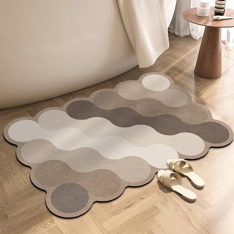 Luxury Diatomite Bathroom Shower Bath Mat Absorbent Foot Mats Non-slip Quick Dry Toilet Rugs Carpet Doormat Washable