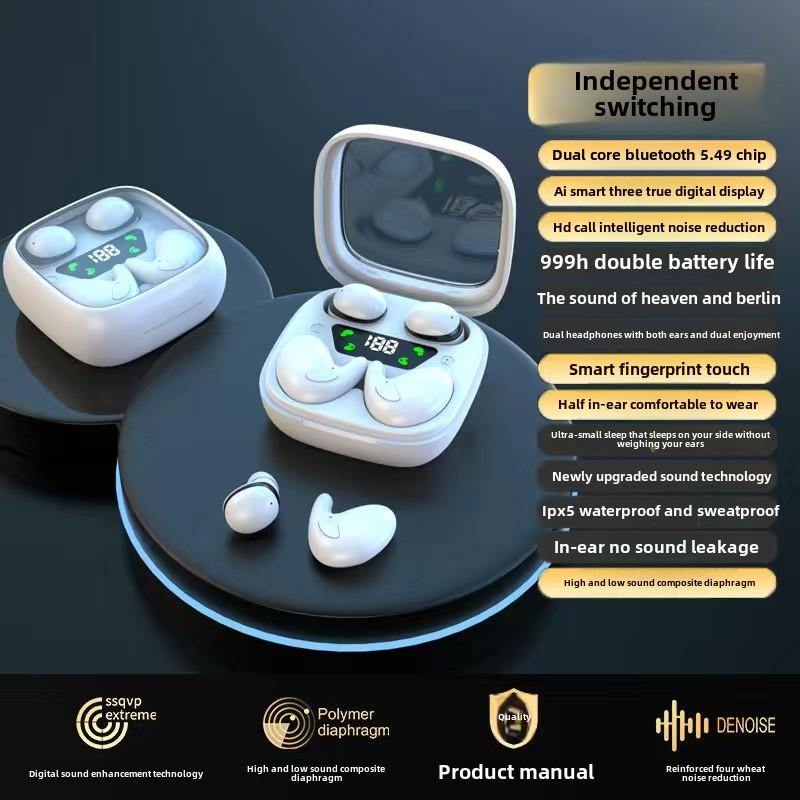 Two Pairs of Headphones Wireless Bluetooth Headphones Sleep Mini Ultra Small Ultra Long Life Male and Female