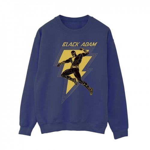 DC Comics Womens/Ladies Black Adam Golden Bolt Chest Sweatshirt