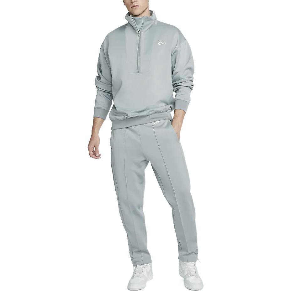 Nike Jednokolorowe Spodnie Sportowe Casualowe z Haftowanym Logo Męskie Szare DQ4241-073