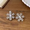 5pcs Fashion Snowflake Imitation Pearl Hair Clips Broken Hair Duckbill Clips New Year Valentine Day Gifts Women Hair Accessories