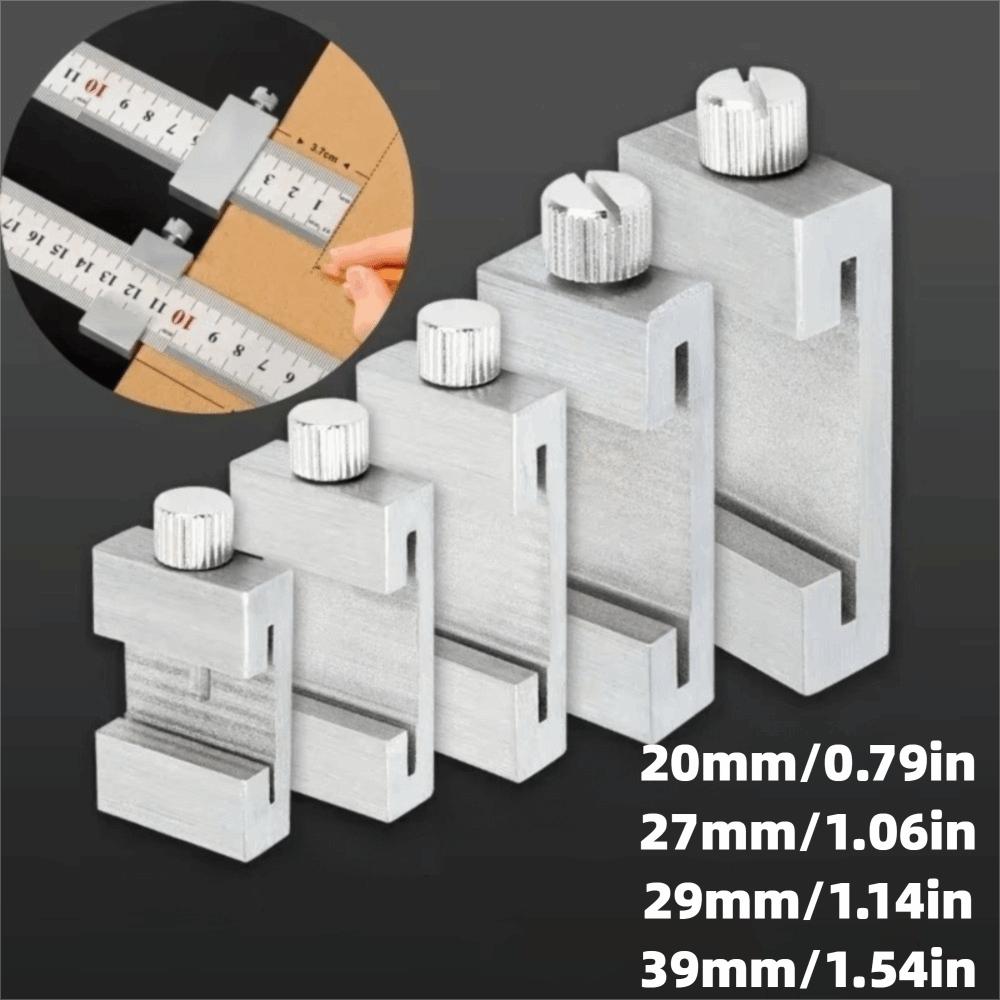 Steel Positioning Limit Block Durable Adjustable Measuring Marking Gauge Lightweight Ruler Scriber Locator Line Marking