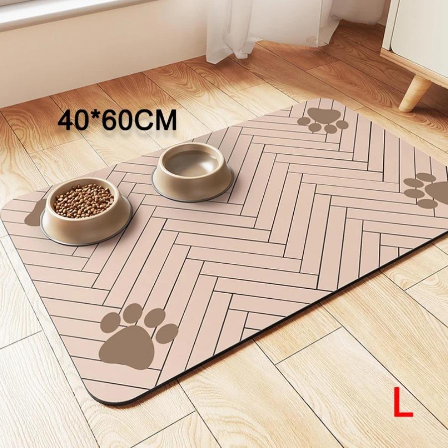 Pet Feeding Pet Placemat for Food and Water Bowl with Waterproof Rubber Backing Quick Dry Water Mat for Dog Cat