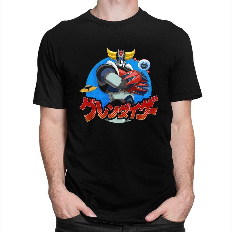 Custom Mens UFO Robot Grendizer T Shirt ShortSleeve Cotton Tshirts Classic Tshirt Leisure Goldorak Tees Slim Fit Clothing