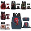 Deadpool 3pcs Student School Bag Backpack Lunch Bags Pencil Case Gifts Kids