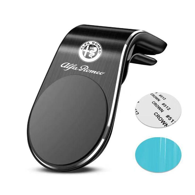 Car Stickers Magnetic Car Phone Holder Air Vent Clip Mount GPS Holder Car Stickers For Alfa Romeo Giulia Giulietta Tonale MITO STE6
