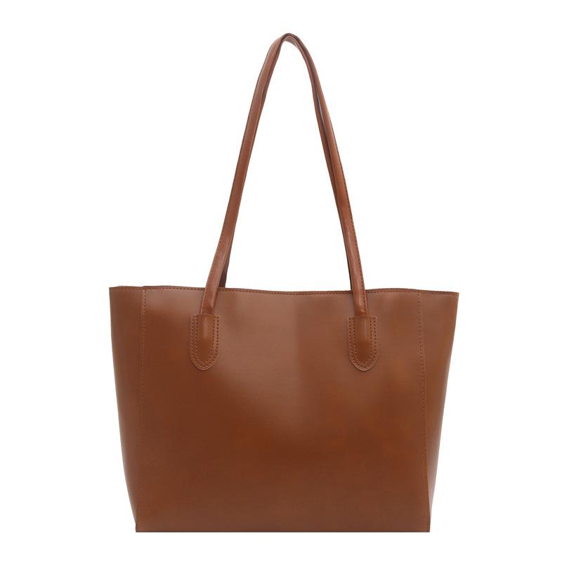 Large bag women's new simple texture shoulder bag large capacity niche tote bag fashionable commuter armpit bag