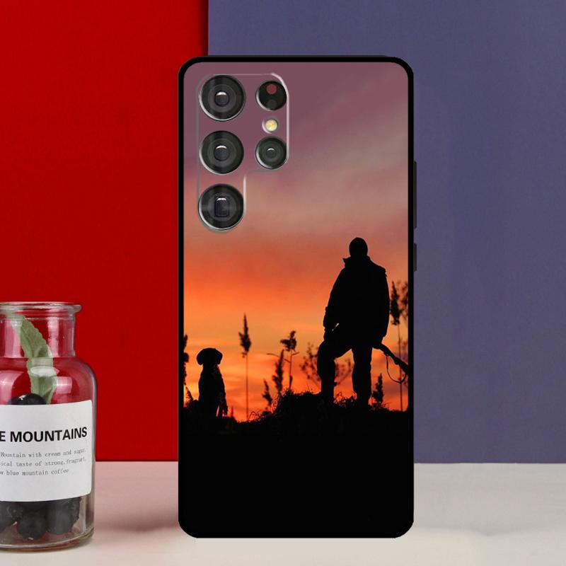 Hunter Man Fishing Dog Funda Case For Samsung Galaxy S25 Ultra S9 S10 S20 S21 S22 Plus S23 Ultra S24 FE Phone Cover