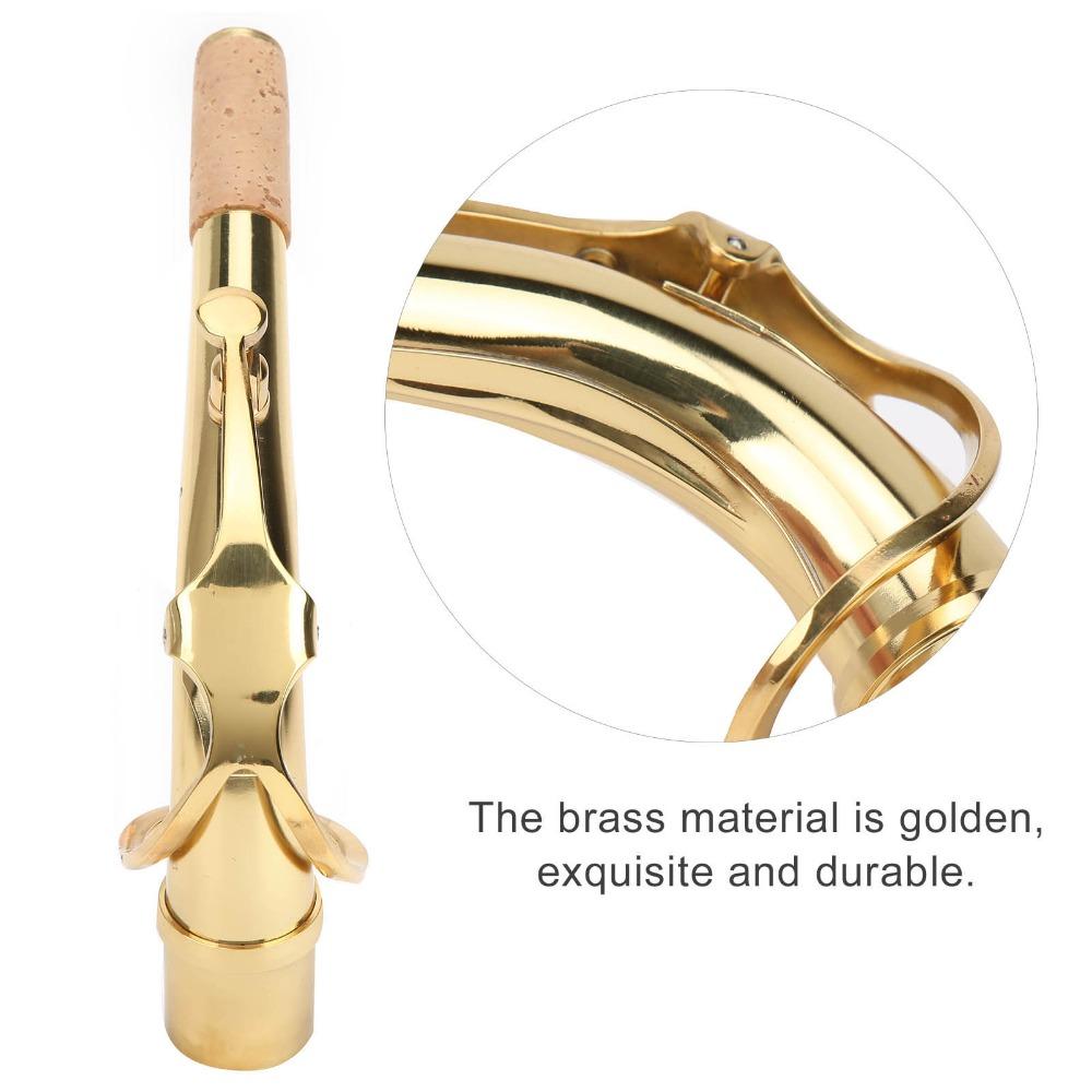 Gold Saxophone Neck Tube Brass Alto Saxophone Premium Alto Saxophone Neck For Alto Saxophones Use