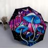 1pc Fantasy Mushroom Automatic Folding Umbrella - Design, Durable Iron Frame for Travel, Outdoor, Beach Fashion Accessory a0920009