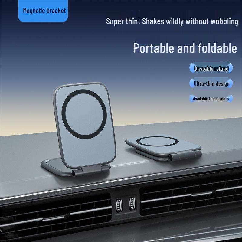 Foldable Aluminum Alloy Magnetic Phone & Tablet Holder Stand