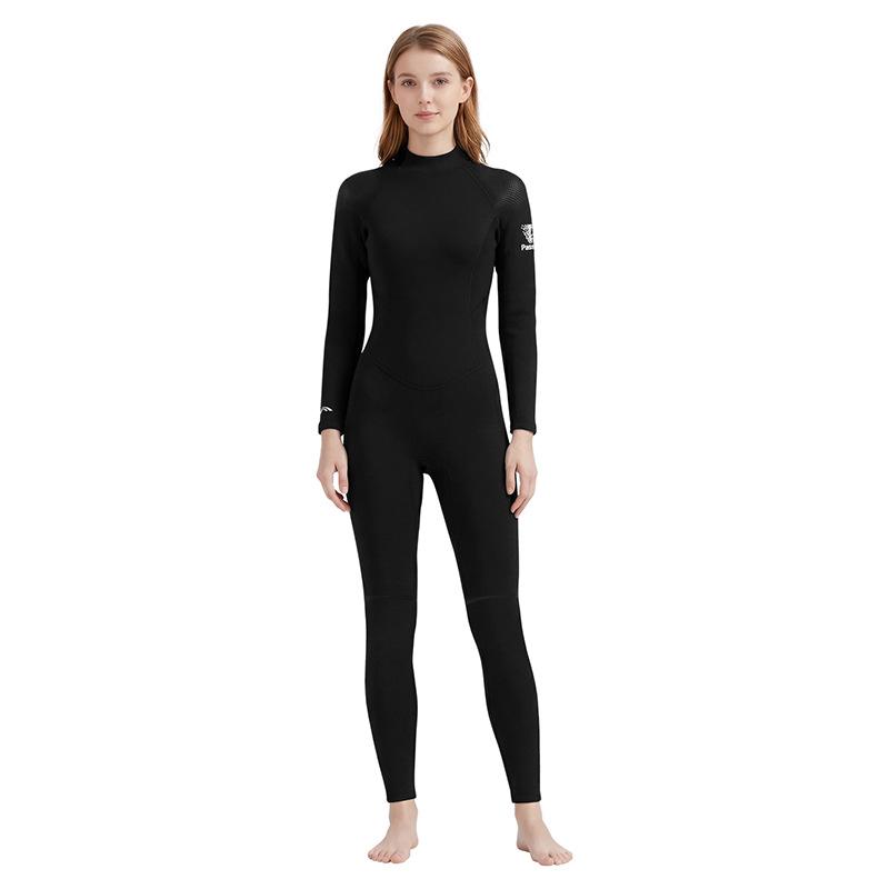 Traje de neopreno completo para mujer de 3 mm - Manga larga, Protección contra el frío para natación de invierno, Snorkel, Surf, Calidez y Seguridad contra Medusas