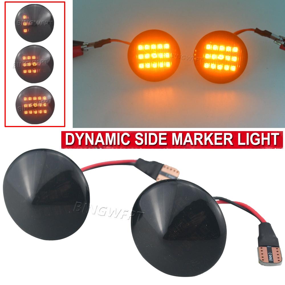 Left+Right For Fiat Punto 1999-2010 For Doblo 2001-2005 Car LED Dynamic Side Marker Turn Signal Light