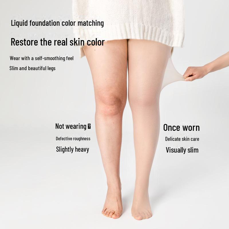 Plus Size Women's Ultra-Elastic Summer Stockings - Durable, Snag-Resistant, Flesh-Colored Pantyhose