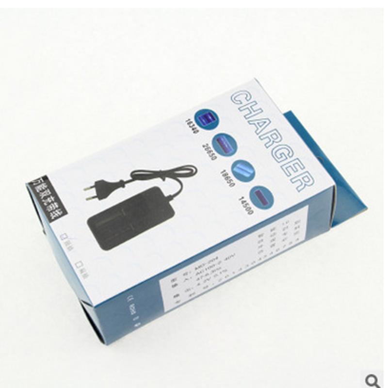 Multifunctional 2 Slots Battery Charger with Plug Wire for 18650 26650 14500 18350 16340 Battery
