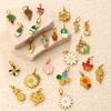 Dripping Oil Small Fresh Plant Series Pendant Cactus Flower Bee DIY Versatile Jewelry Accessories
