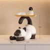 Multifunctional Resin Siamese Cats Statue Desktop Ornament for Key Storage Tray Decorative Display and Housewarming Gift
