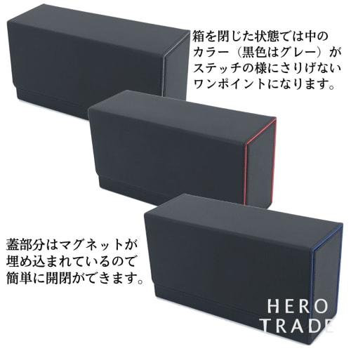 Hiro World Trade Deck Case, 1 PSA BGS 1/4" Screw-Down Compatible PU Leather Trading Card Case (Red, Medium Size)