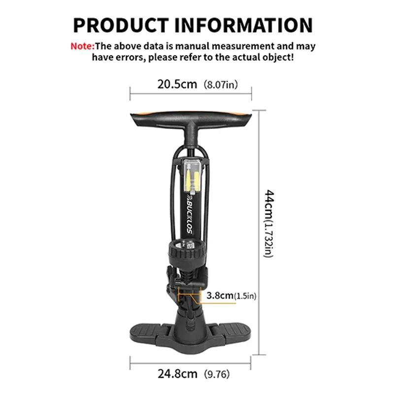 BUCKLOS Hochdruck Fahrradpumpe 160PSI Fahrrad Luftpumpen Schrader/Presta Ventil Pumpe Fahrrad E-Bike Auto Luft Reifenfüller