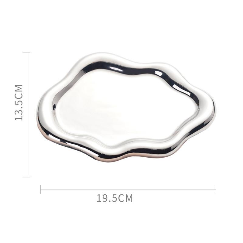 1PC Elegant Irregular Jewelry Tray For Organizing Rings Earrings Necklaces Bracelets Durable Stylish Jewelry Desktop Ornament