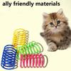 Pet Cat Self-Playing Toy, Plastic Colorful Spring Bouncing Interactive Teaser For Cats, Cat Supplies Cat Spiral Spring/Paper Crinkle Toys