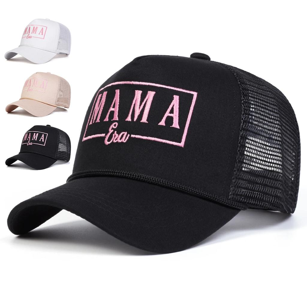 Net Baseball Stitching Stitched Embroidered Alphabet Era Mama Neutral Gender Women Men For Caps Spring Summer Outdoor Adjustable Casual Hats