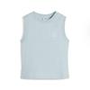 Solid Color Casual Sports Ribbed Sleeveless Pullover Women Tops Light-Blue 624308-22
