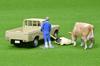 Tomica Limited Vintage Datsun 1300 Truck Light Brown with Figure Completed Product 1/64 LV-195d