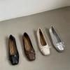 Bowtie Flat Shoes Women Ballerinas Square Toe Slip On Ballet Flats Lazy Loafers Ladies Casual Comfort Shoes 2025