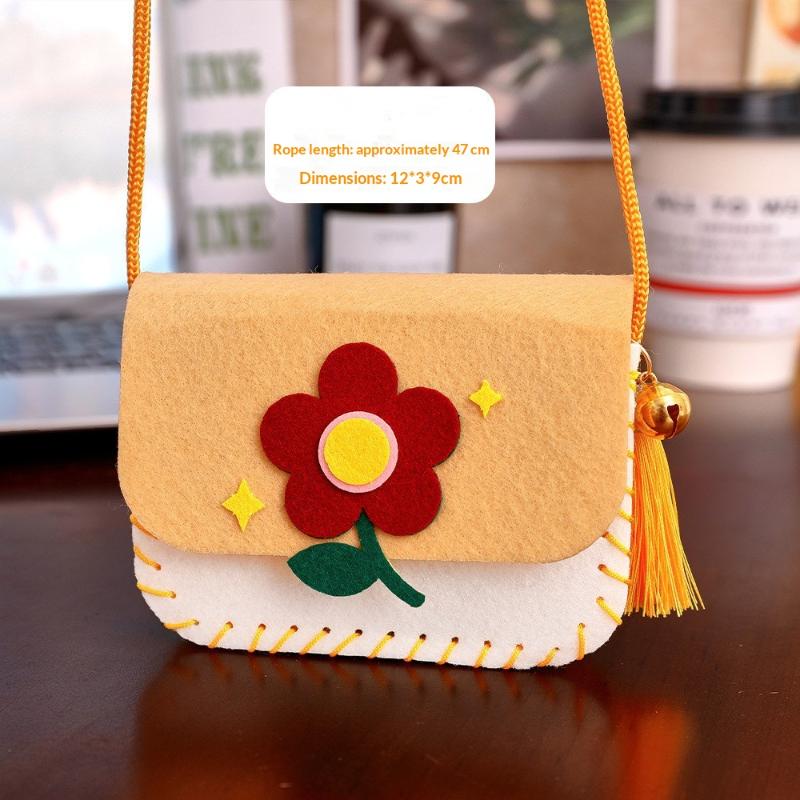 

Милый набор для изготовления сумки из фетра, поделки, искусство, шитье, игрушка, сумка через плечо, детский сад, мультяшная, ручная работа C