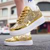 Fashion Fashion Glitter Gold Sneakers Unisex Star Platform Designer Luxury Shoes Men Women Casual Street Hip Hop Men's Skateboard Shoes