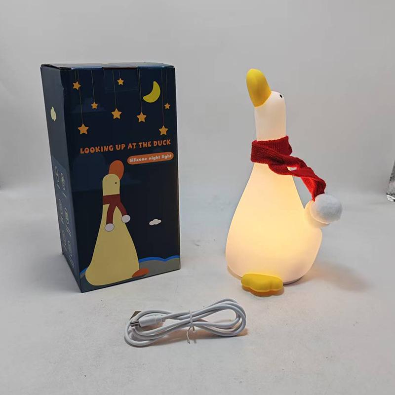 Panda Night Light: Soft Silicone Flower Lamp for Eye Protection - Perfect for Bedroom, Desk, or as a Children's Toy Gift.